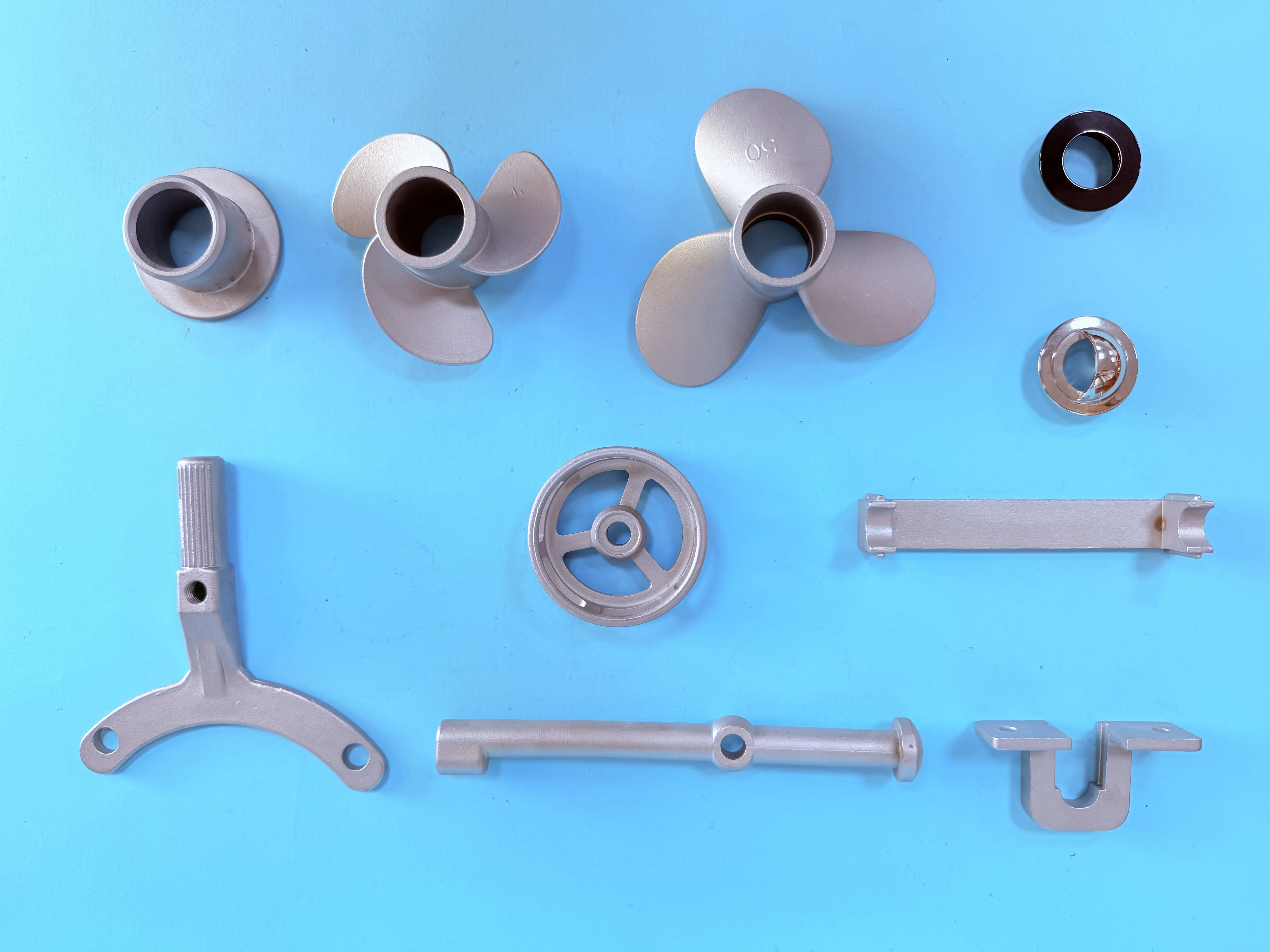 Precision casting and processing of marine and yacht propeller blades