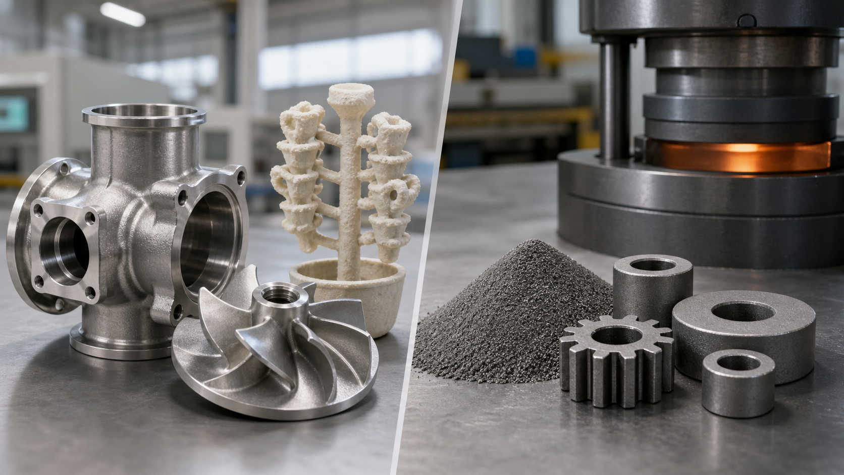 ¿Cuáles son las diferencias entre la fundición de precisión y la metalurgia de polvos? Una explicación clara que abarca desde la estructura y la resistencia hasta la certificación y la selección.