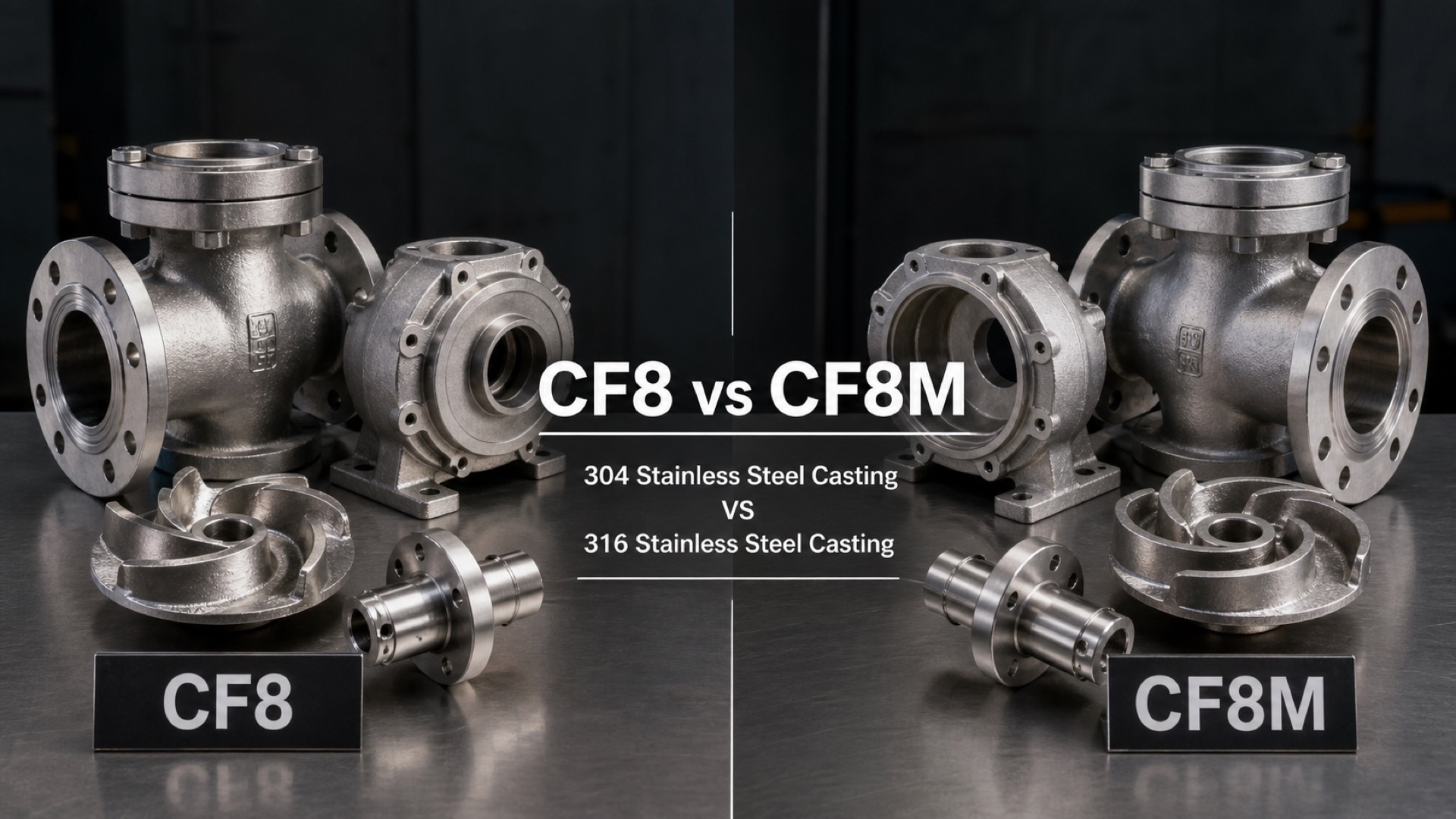 What are the differences between CF8 and CF8M? How to choose between 304 and 316 stainless steel precision castings?